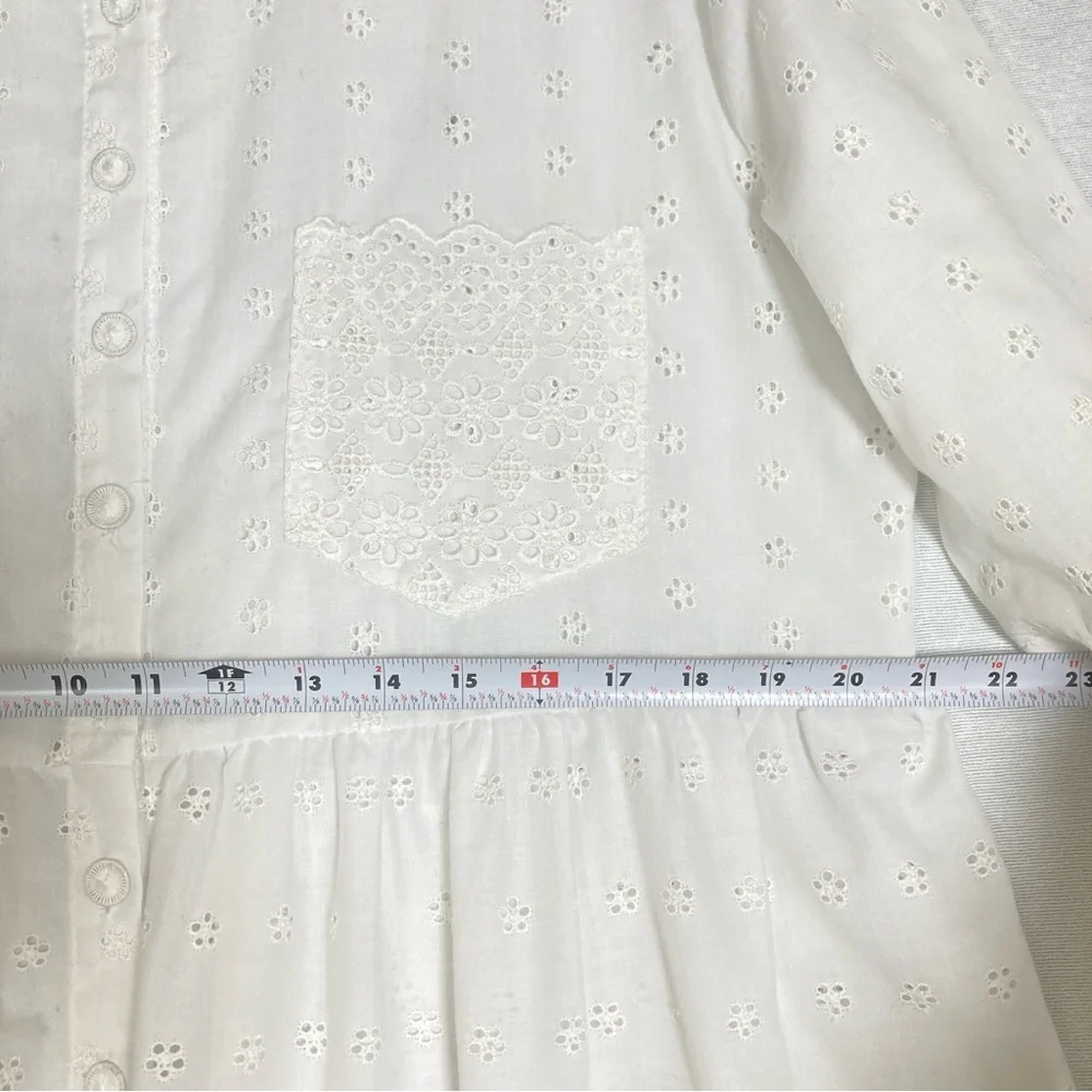 Vintage Bonnie Srauss  Maxi Dress Women's  Embroidered Size 10 White - Picture 11 of 16